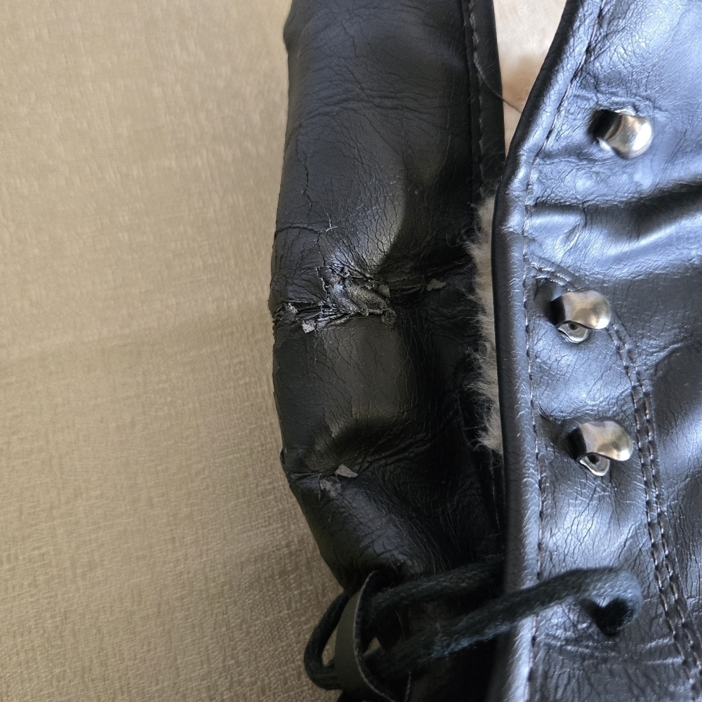 Z LONDON | Black Piper Up or Down Boots w/ Faux Fur Sz 8 - Picture 12 of 13